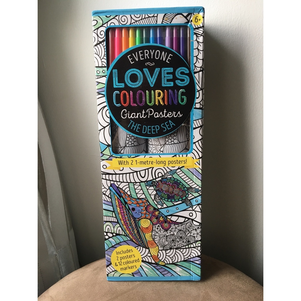 

Giant Colouring Posters + Markers The Deep Sea
