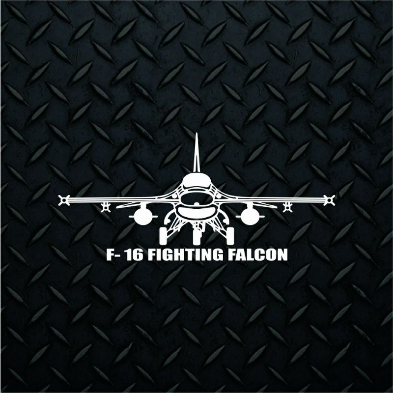 stiker Pesawat Tempur F- 16 FIGHTING FALCON, stiker Cutting untuk Mobil