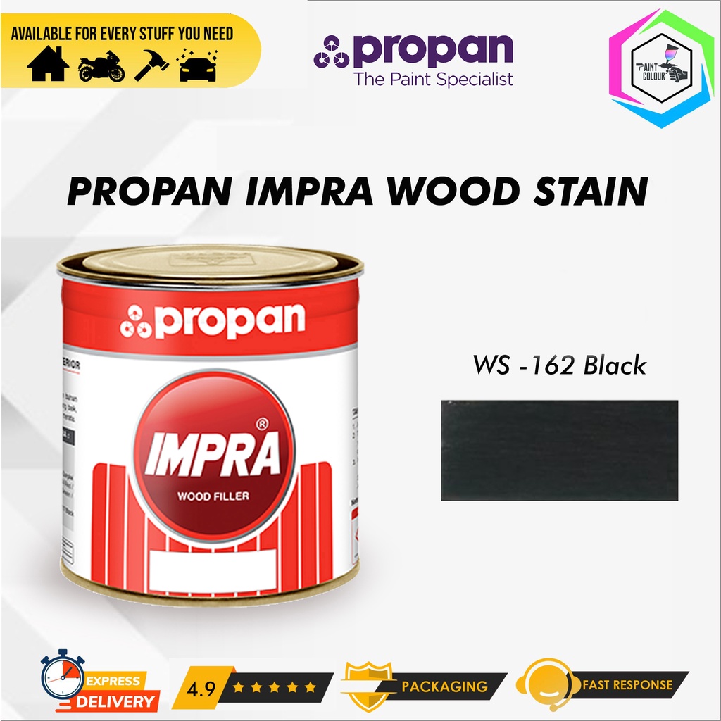 IMPRA WOOD STAIN WS 162 B - Black 1 Liter