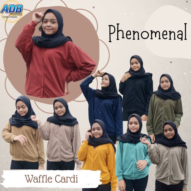 Cardigan wanita Phenomenal branded I Outer I Cardi waffle I Cardy rajut I Kardigan halus premium-1