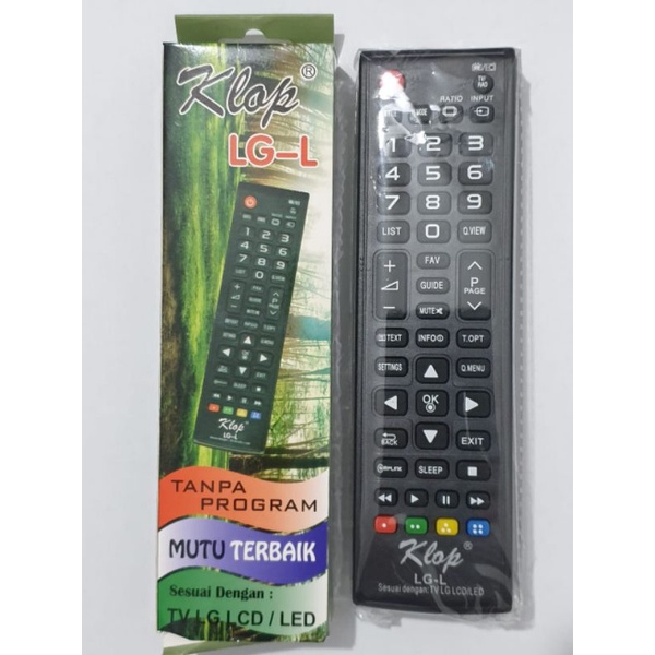 Remote TV LCD/LED merek LG tanpa program remot LG  KLOP LG-L