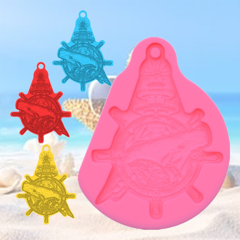 SIY  Ocean Theme Whale Keychain Epoxy Resin Mold Necklace Pendant Silicone Mould DIY Crafts Jewelry Casting Tools