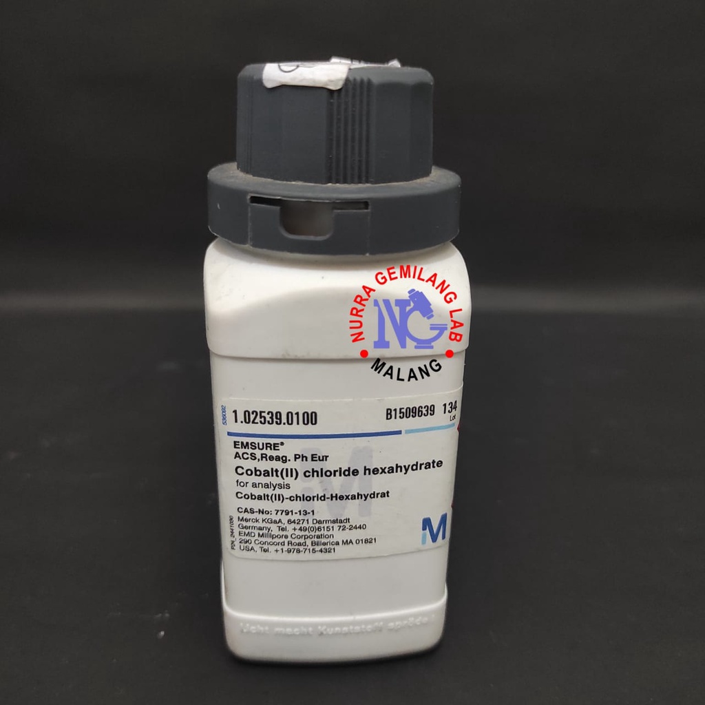 Cobalt(II) chloride hexahydrate MERCK 1.02539.0100 Ecer 1 gram