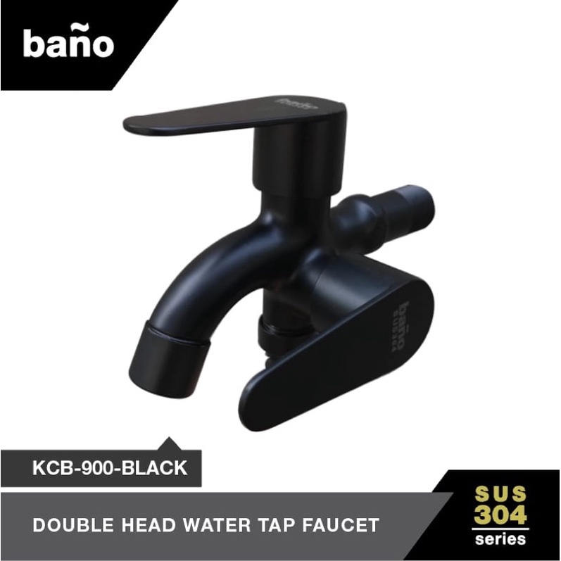 Kran cabang bano Keran Shower faucet Black stainless sus 304 hitam