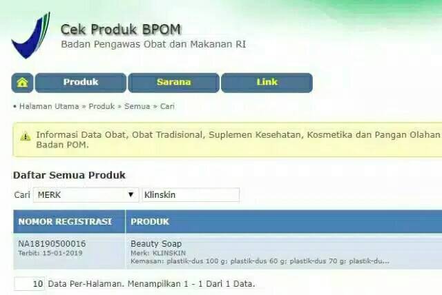 SABUN KLINSKIN BPOM ORIGINAL