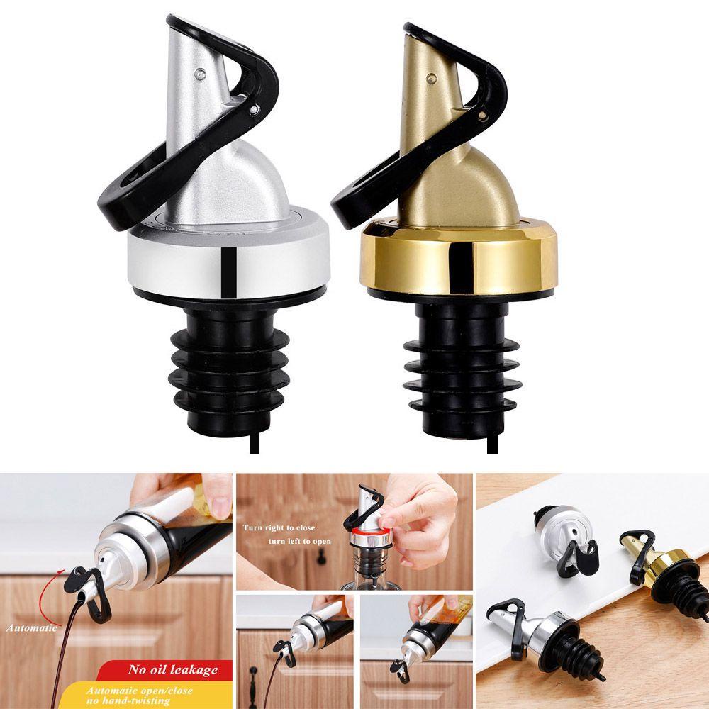 Solighter Stopper Botol Minyak Karet Nozzle Bar Tools Penuang Anggur Flip Otomatis