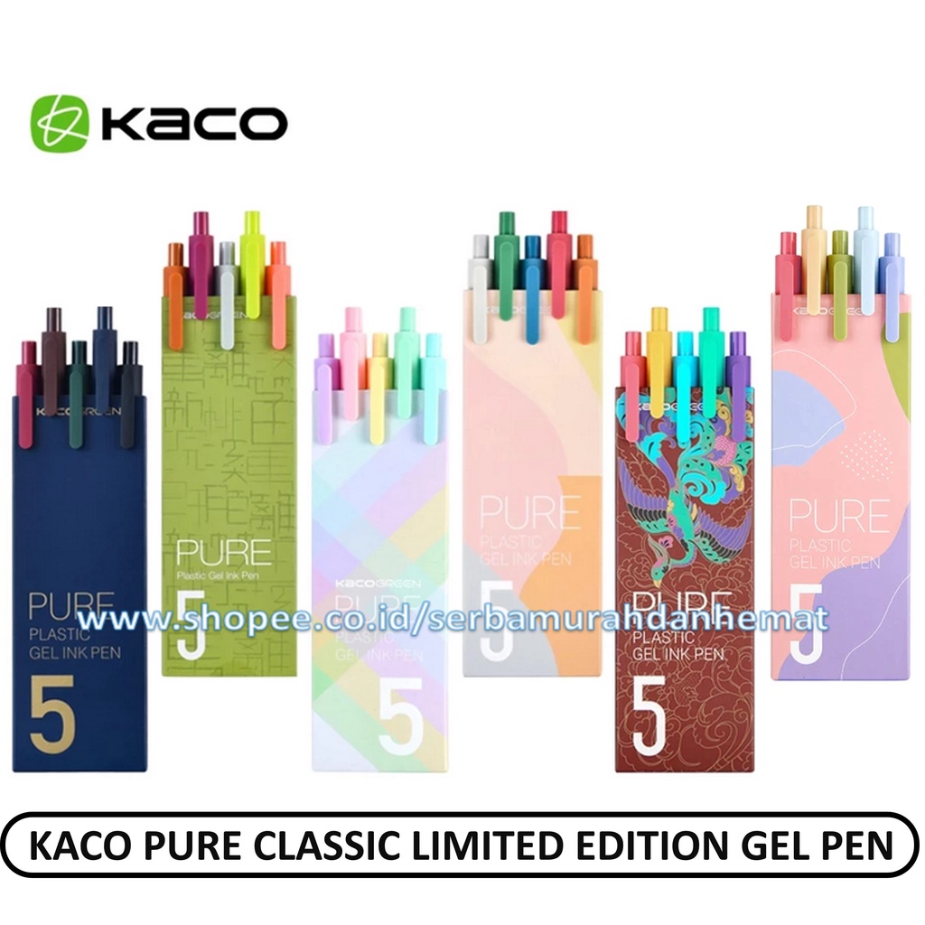 

Pen Warna Warni Pelangi ORIGINAL KACO Sign Pen Durable 0.5mm 5pcs/Pack