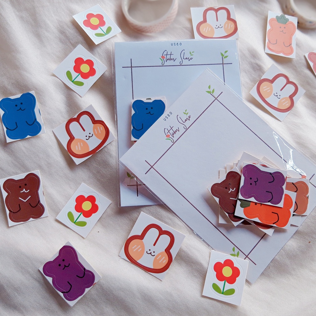 

UseoLab- Stiker Share Motif Campur Dekorasi Scrapbook/Jurnal/Planner/Wall Decor