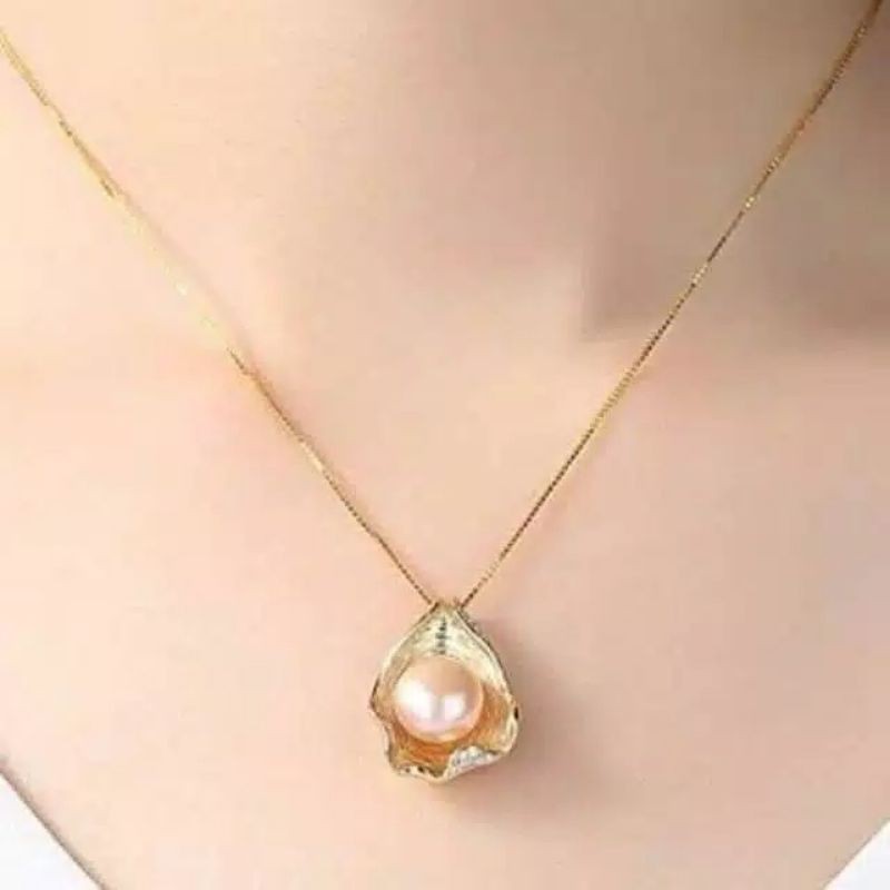 kalung mutiara asli lombok kalung kerang mutiara tawar super