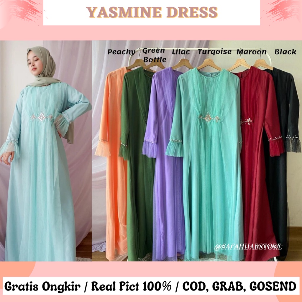 YASMINE DRESS / DRESS PESTA / SERAGAMAN / DRESS RAYA