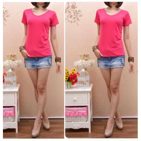 B0101 FF 01 L378, basic top bahan belle fashion lengan panjang salur terbaru murah kekinian