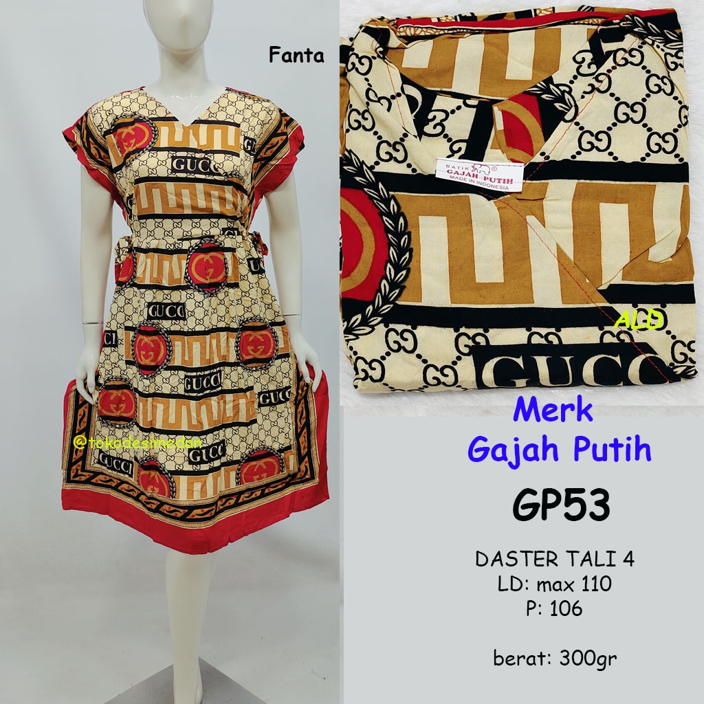 ALdera Daster Gajah Putih Cantik Tali 4 GP53