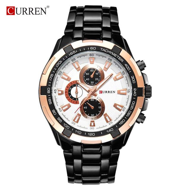 CURREN 8023 Jam Tangan Pria Analog Stainless Steel Chronograph Tidak Aktif WATCHKITE WKOS