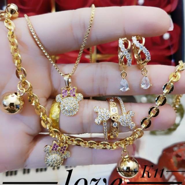 Xuping set perhiasan lapis emas 24k 2538k