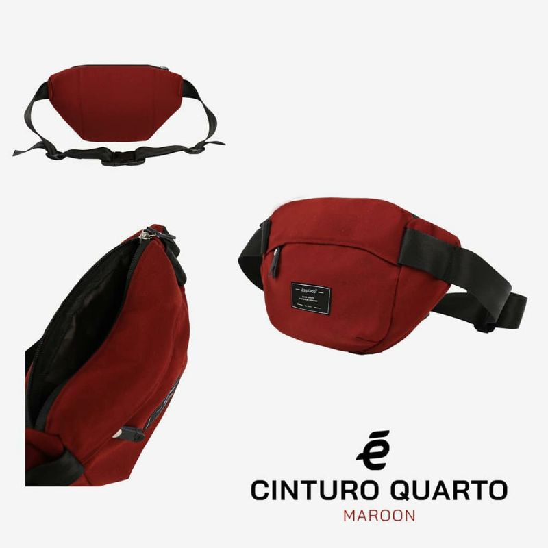 Tas Waistbag Esgotado Cinturo Quarto Maroon Original Murah