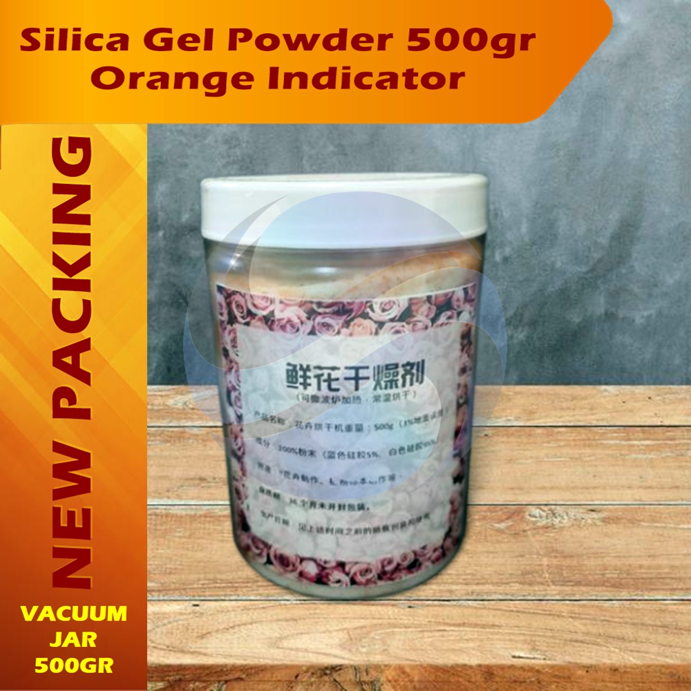 Jual Silica Gel Powder 500gr Pengawet Bunga Segar Kemasan Toples