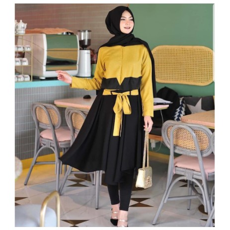 Baju Atasan Tunik Wanita Muslim Julie Busui Friendly Matt Kelly Printing - Djenar Tunik Muslimah