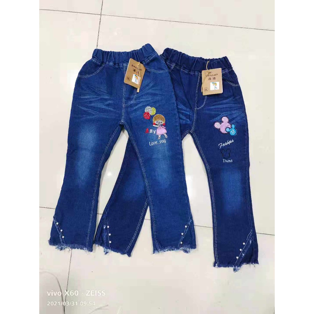 CELANA JEANS ANAK PEREMPUAN IMPORT / JEANS ANAK CEWEK IMPORT USIA 3 TAHUN- 7 TAHUN R115 2 MODEL BARU