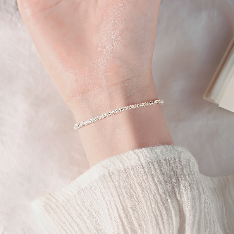 Gelang Gypsophila Warna Silver Gaya Korea Untuk Wanita