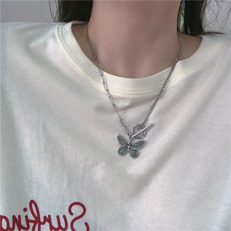 Butterfly Necklace Accessories Clavicle Chain Hip Hop Trend