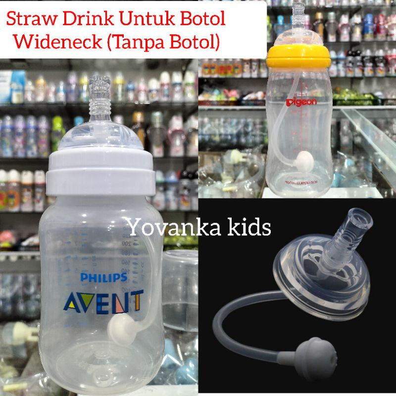 Straw Drink/Sedotan Straw Untuk Botol Classic Dan Botol Pigeon Wide Neck(Tanpa Botol)