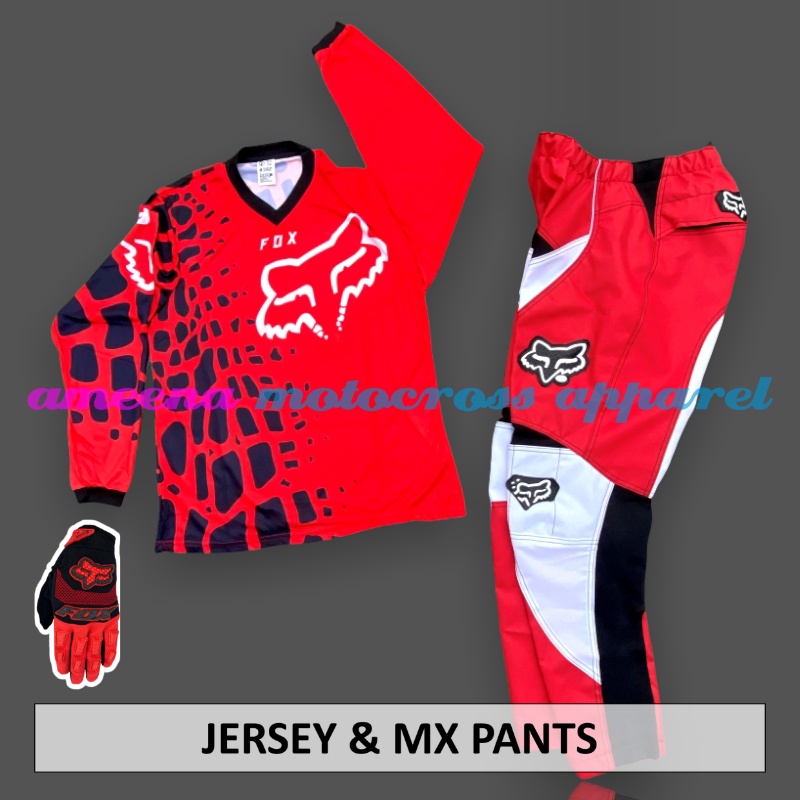 Jerseyset - Jersey set Trail - Jersey &amp; Celana Motocross - Jersey Trabas - Jersey Stelan MX Cross - Satu Set Jersey &amp; Celana - Jersey Lokal - Celana Cordura -  FOCT1410-F43