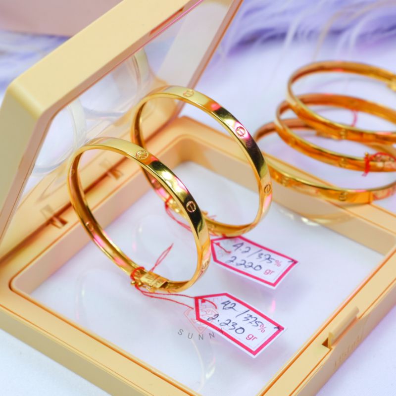 GELANG ANAK KARTIR BULAT 300%/6K/375% GOLD