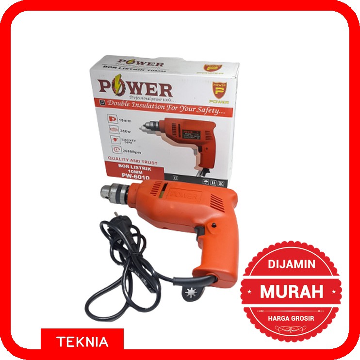 Mesin Bor 10mm POWER - Bor Listrik 10mm PW-6010