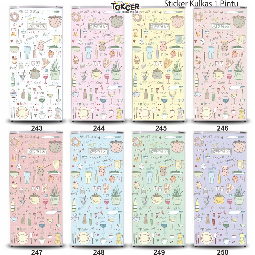 Stiker Kulkas 1  Pintu atau 2 Pintu MasterChef Shabby