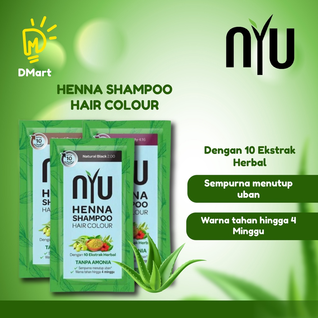 Jual Nyu Henna Shampoo Pewarna Rambut Sachet Hair Colour Shopee Indonesia 