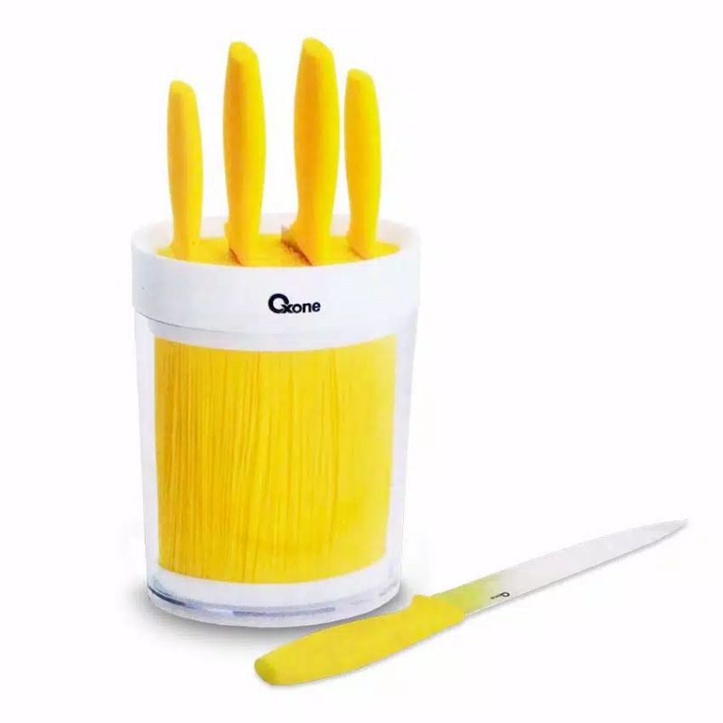 Oxone Ox-906 Pisau Set Knife Dapur Pemotong Alat Potong Daging Buah Makanan Tempatnya Wadah Ox 906