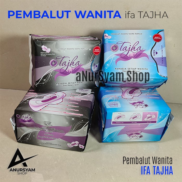 Pembalut Wanita ifa TAJHA / Panty Liner TAJHA / Anion Herbal