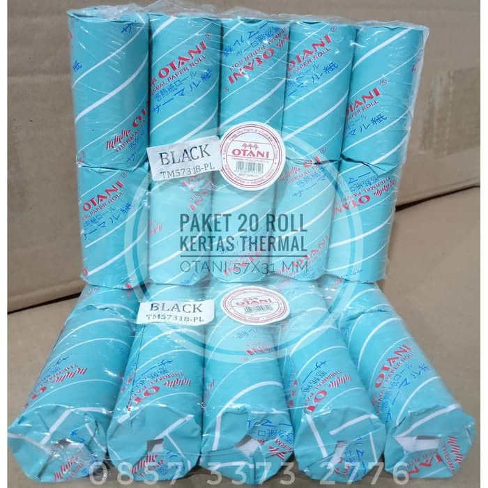 

Produk Eksklusif Kertas Struk Thermal Otani 58x31 / 58x30 - Hitam | Coreless Jual