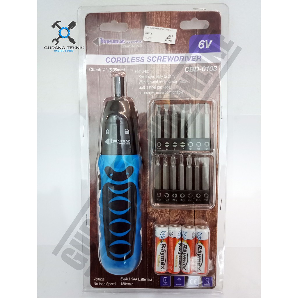 Cordless Screwdriver / Obeng Cordless Baterai 6 V BENZ