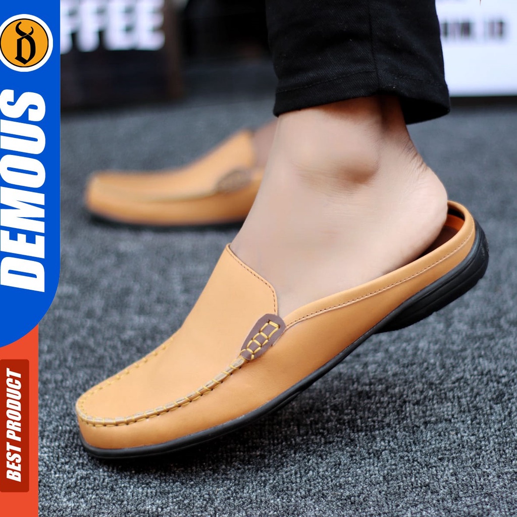 Sepatu Sandal Bustong Pria Casual Kulit Asli Original DEMOUS KAKAROT