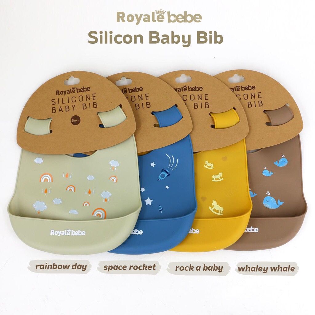 ROYALE BEBE BIB SILICONE SLABER SILIKON BAYI TATAKAN MAKAN BAYI