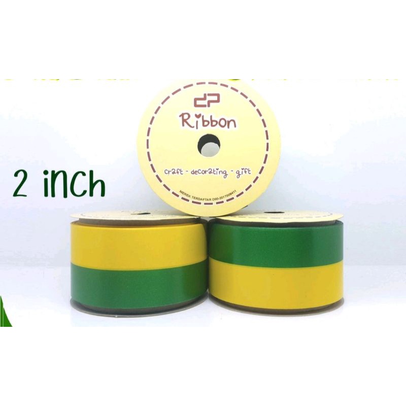 

Pita Kado HIJAU KUNING ukuran 2inch & 1 inch
