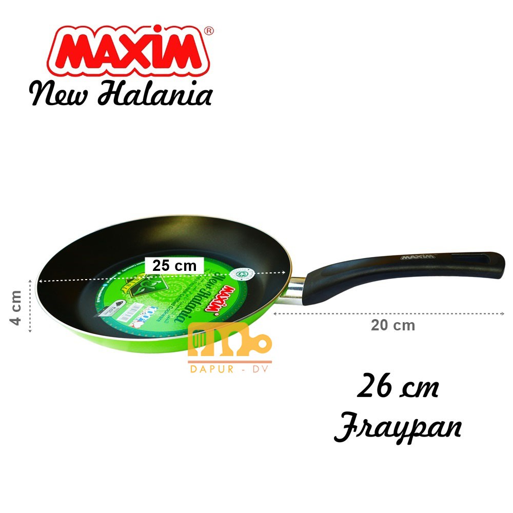 Maxim wajan halania frypan 26 cm HALAL CERTIFIED Teflon Non-Stick Coated