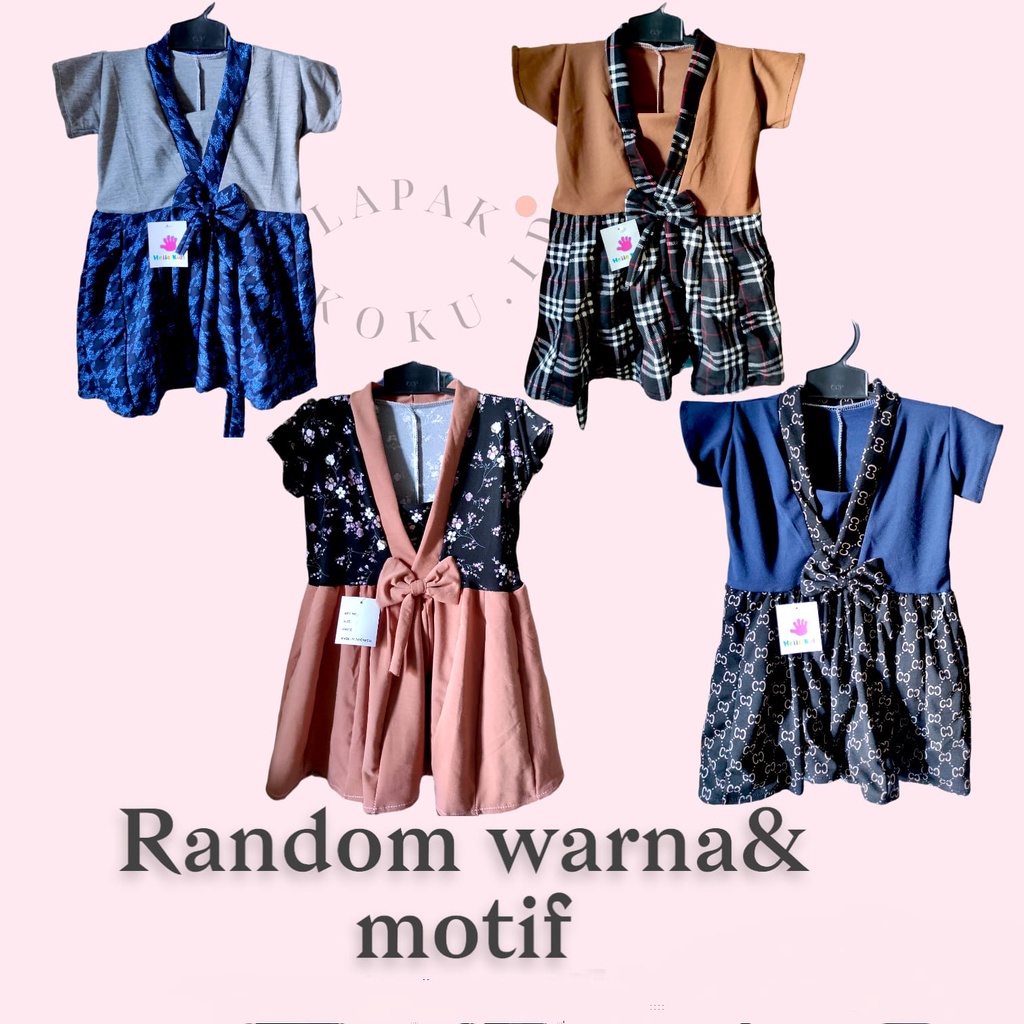 Dress Anak Perempuan (1-2 tahun) Rok Terusan Anak Baju Anak Perempuan Dress Kimono Anak