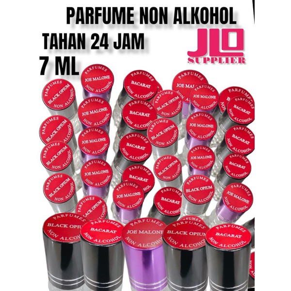 Parfume Non Alkohol Roll On 7ML / Parfume Bacarat / Parfume Black Opium / Parfume Jomalone English /