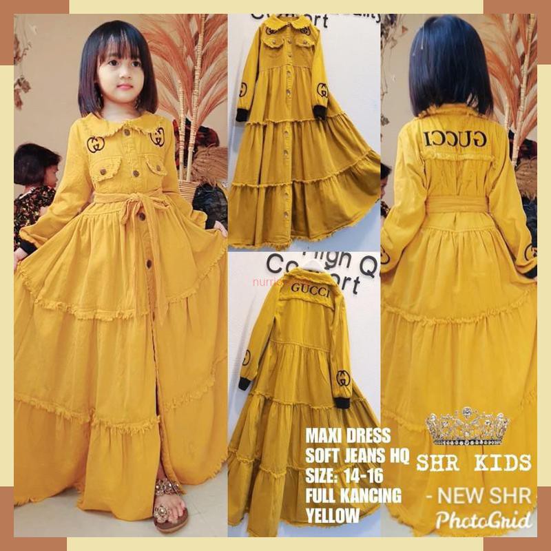 Shizuka maxy kids jeas gamis jeans anak