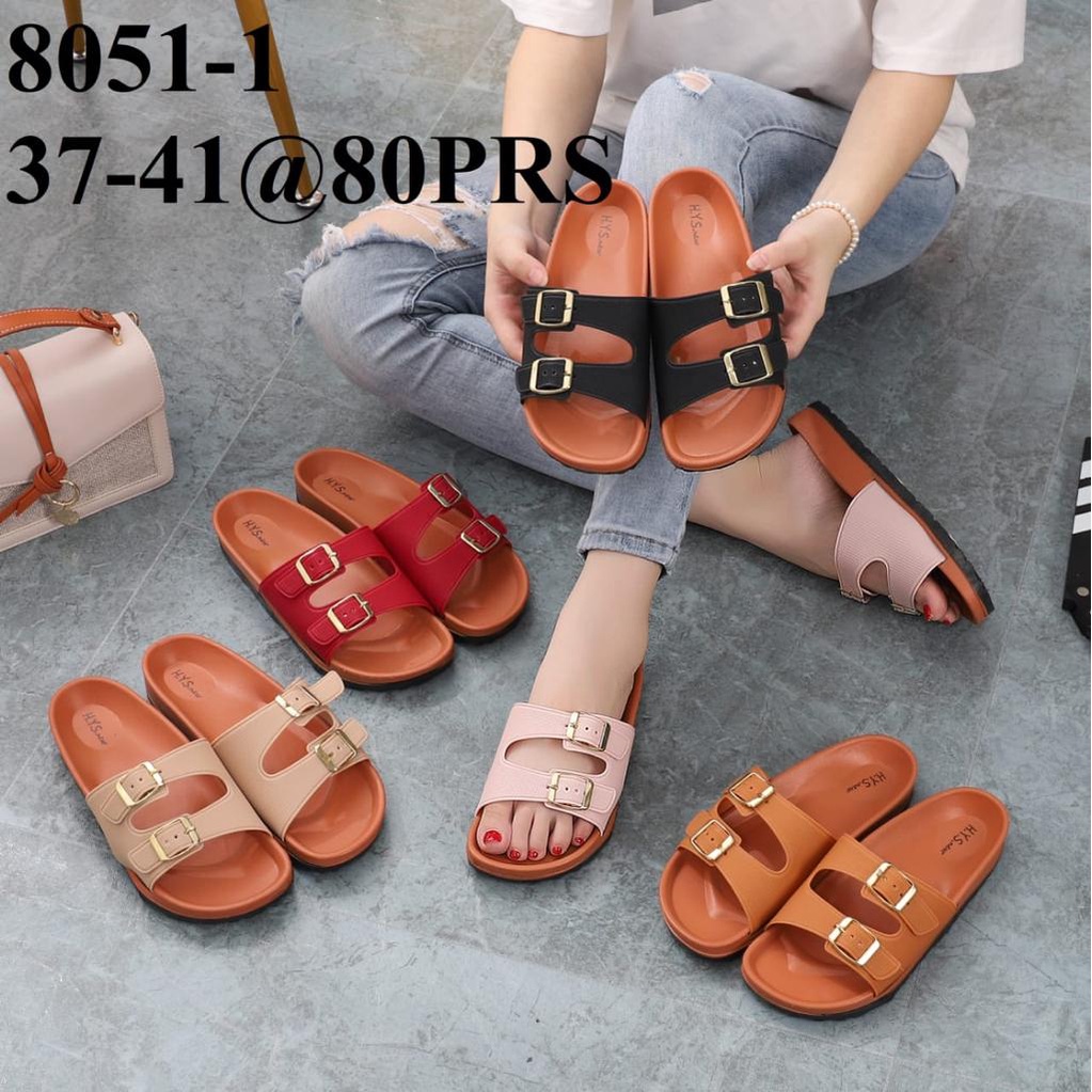 Sandal Puyuh Wanita Ban 2 Gesper Import Winola Collection WNL-8051-1