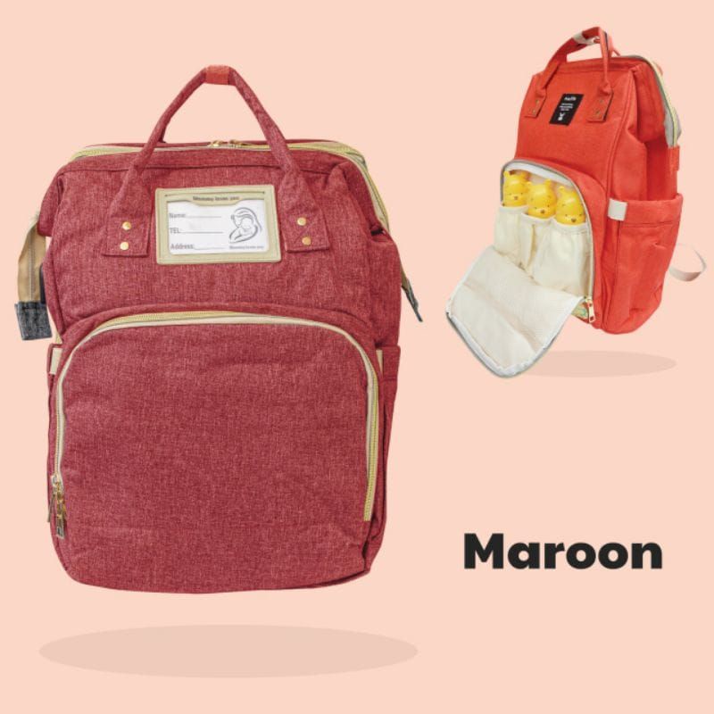 diaper bag POLOS TAS RANSEL DIAPERS Tas Kasur Bayi Diaper Bag Multifungsi Anello