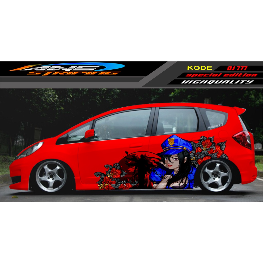 VARIASI STICKER MOBIL JAZZ BRIO AVANZA SIGRA YARIS / STIKER VARIASI MOBIL / MODIF STICKER MOBIL