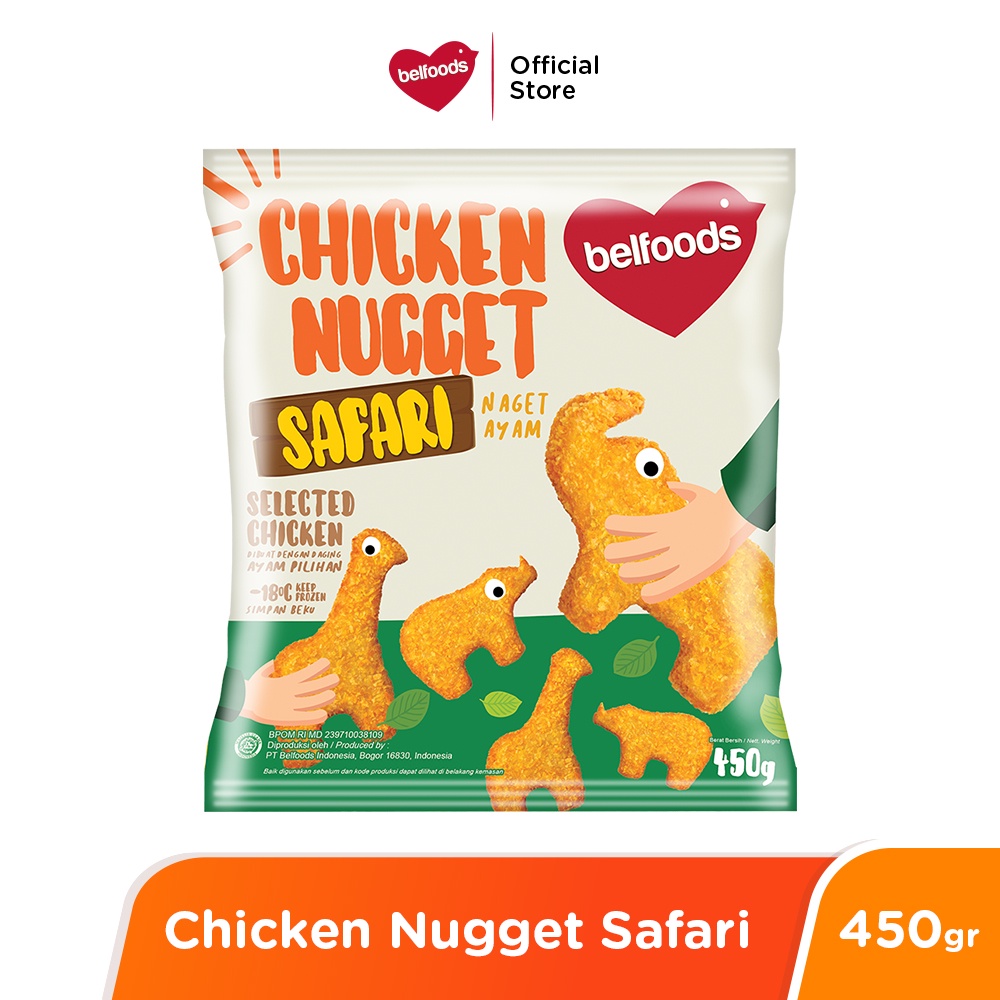 Promo Harga Belfoods Nugget Chicken Nugget Safari 450 gr - Shopee