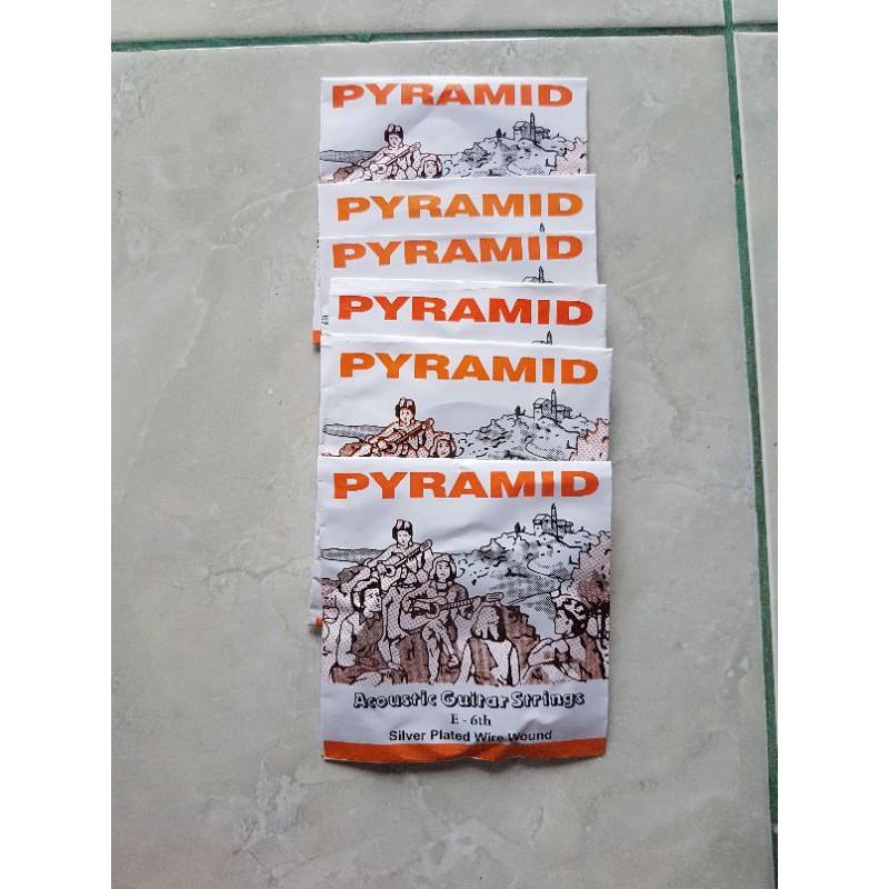 Senar Gitar String Akustik Pyramid Original Premium 1 Set Murah no1-6