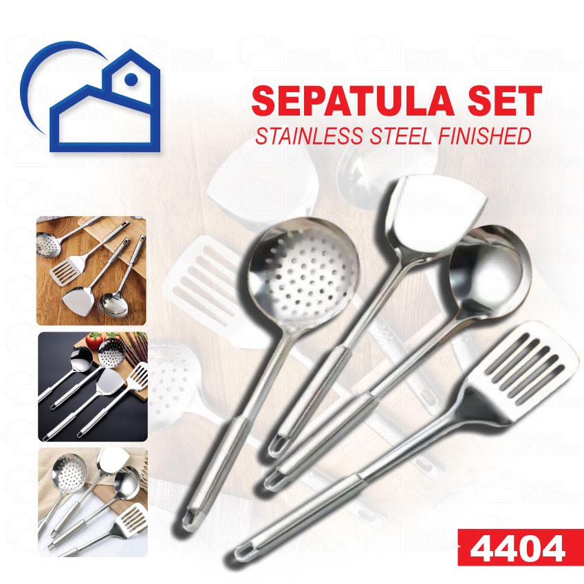 Spatula Set Isi 4pcs Spatula Sutil Stainless Steel