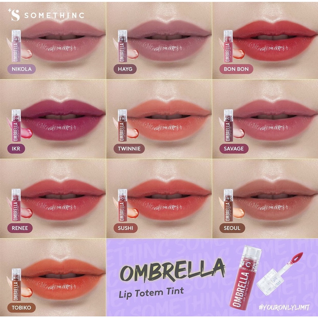 SOMETHINC Ombrella Lip Totem Tint Lip Tint Melembapkan Bibir 1.2gr