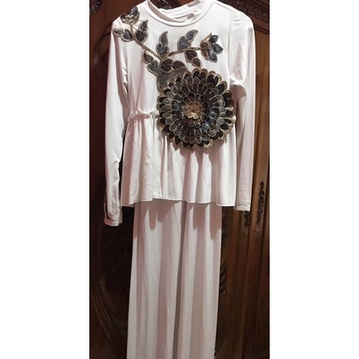 Preloved gamis putih jersey