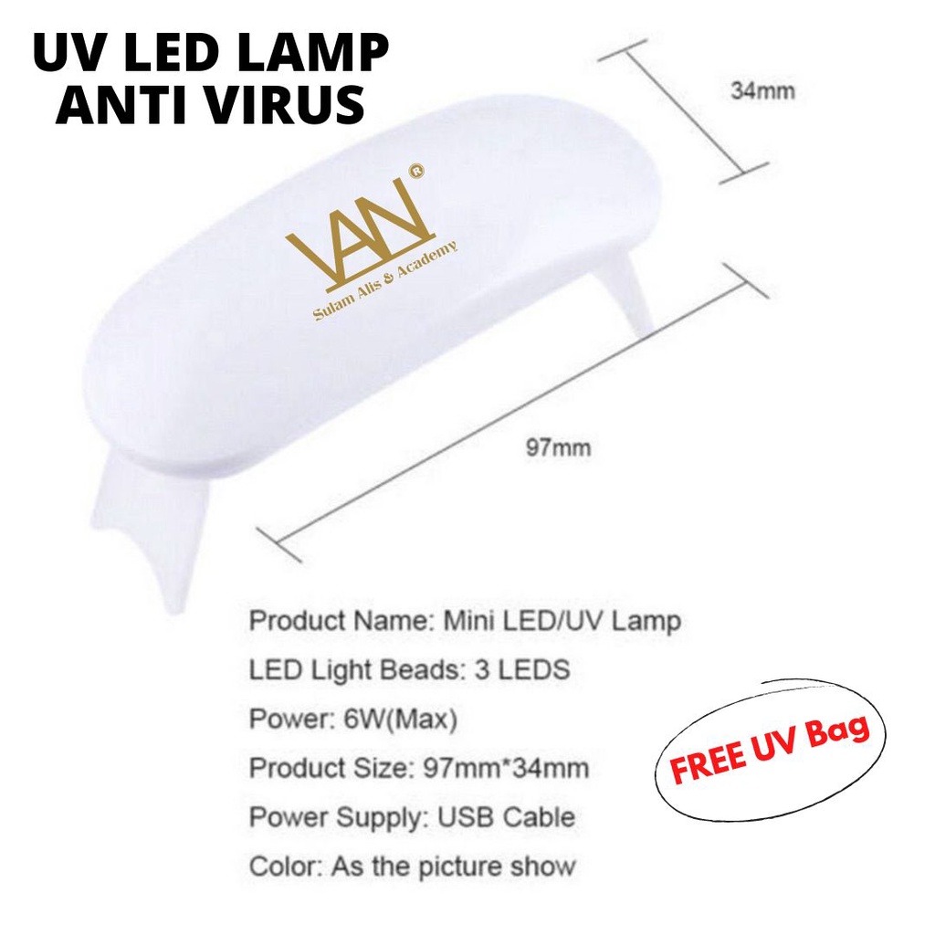 UV LED ANTI VIRUS STERILIZER ALAT BAHAN SULAM EYELASH  / STERILIZER ALAT KECANTIKAN